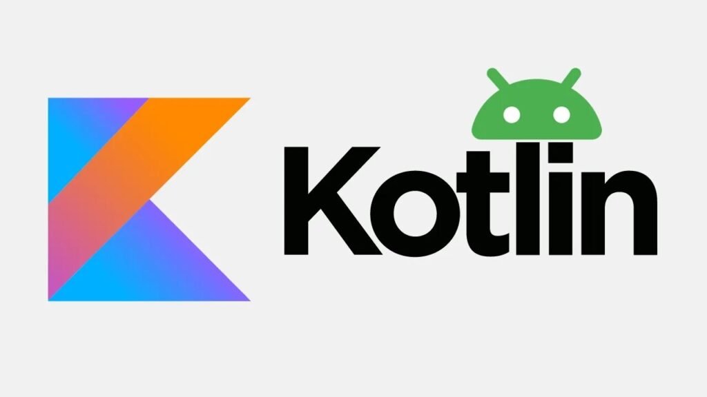 The Kotlin logo, a stylized "K" in gradient colors. It represents a modern programming language.