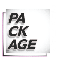 Graphic with the word ‘PACKAGE’ in bold letters, with ‘PA’ enlarged behind it and ‘DESIGN’ vertically aligned on the right, on a white square with rounded corners and a dark border.